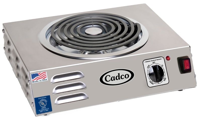 Cadco CSR-3T(220) 14" Electric Single Countertop Hotplate, 220V