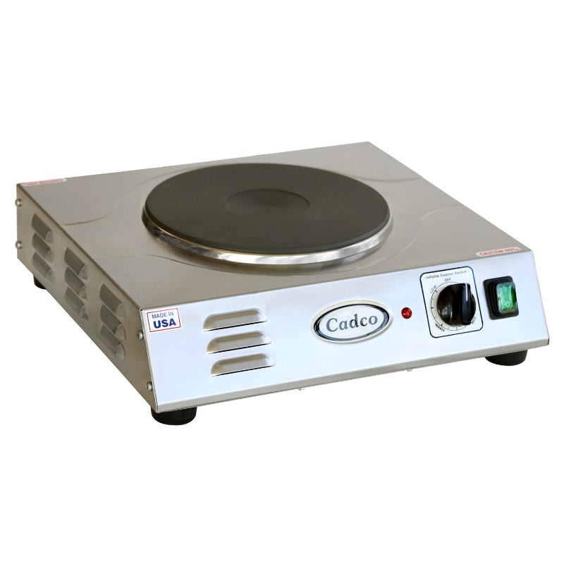 Cadco LKR-220 15" Electric Single Countertop Hotplate, 220V