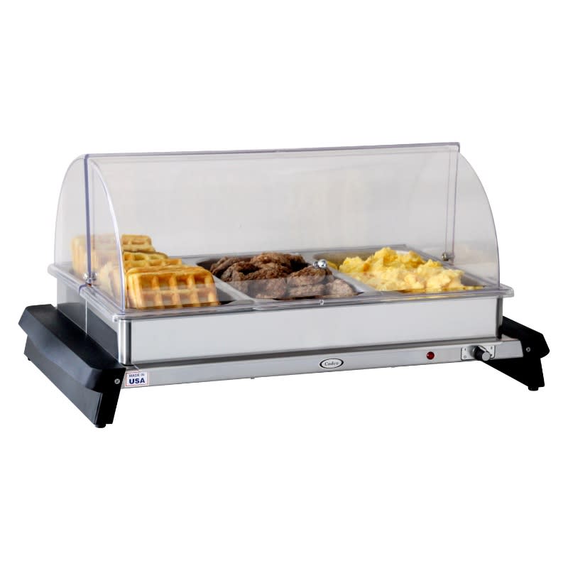 Cadco WTBS-3RT 26" Countertop Buffet Server, 3-Pan Capacity, 120V