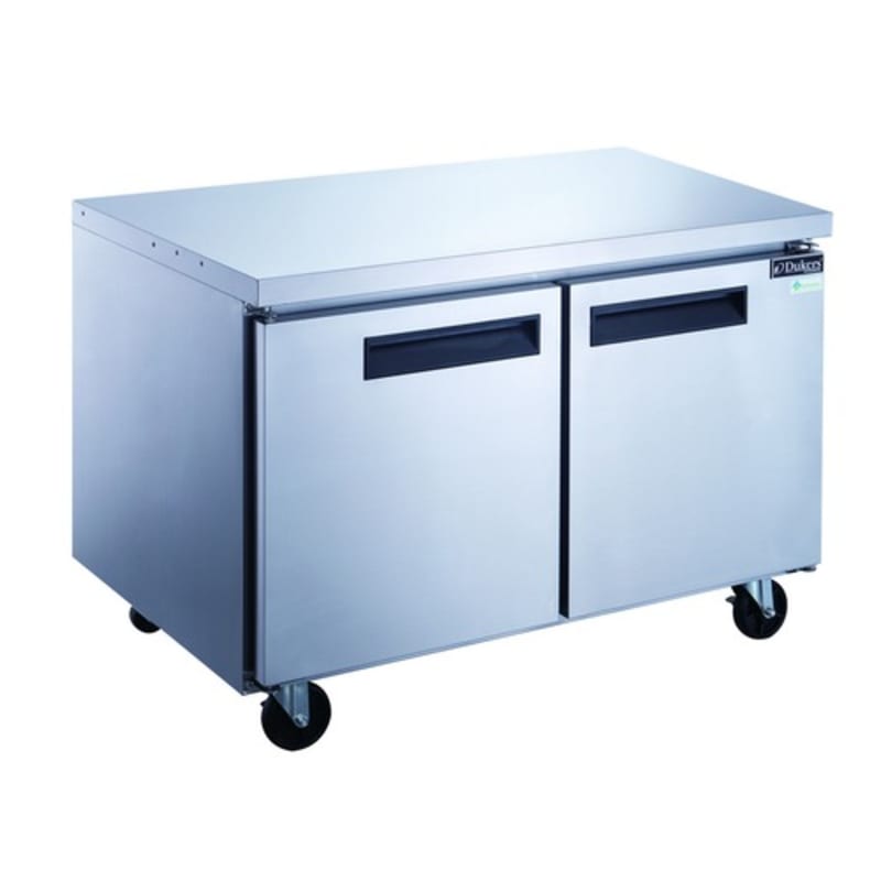 Dukers DUC60F 2-Door Undercounter Commercial Freezer in Stainless Steel