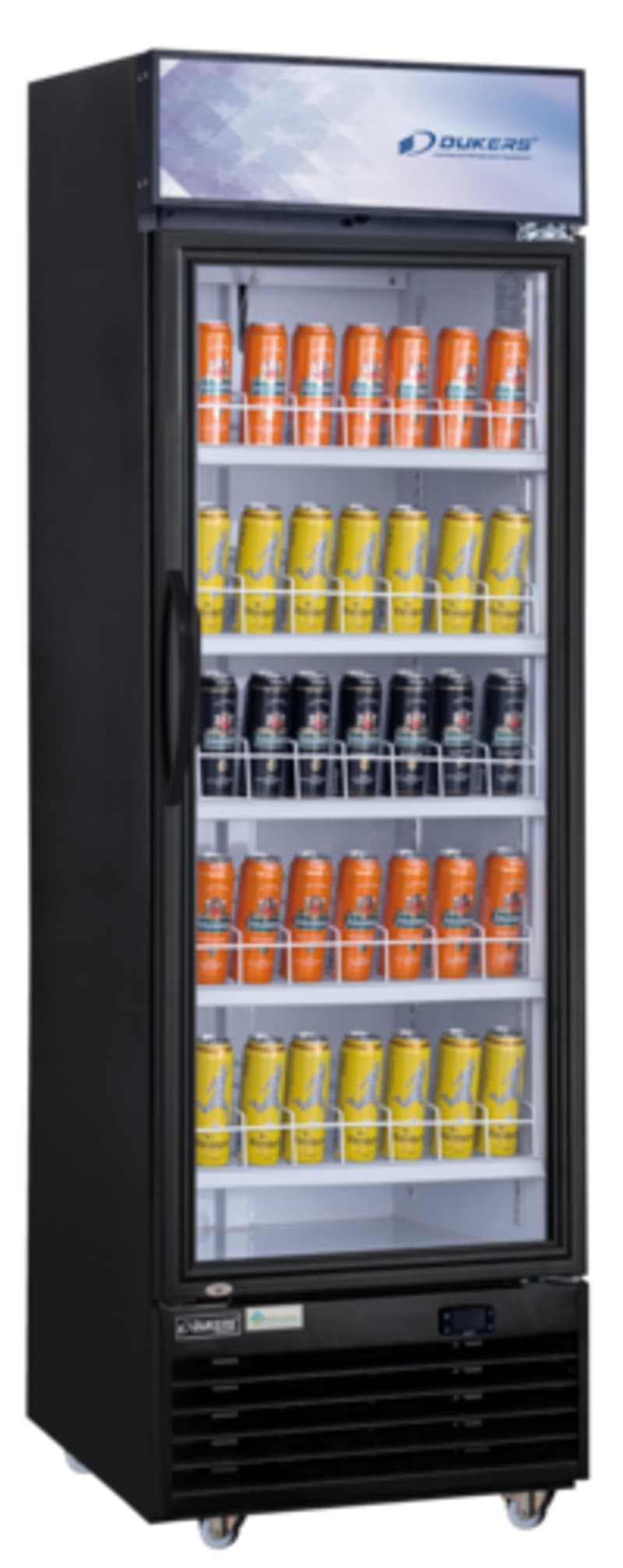 Dukers DSM-19R Commercial Single Glass Swing Door Merchandiser Refrigerator