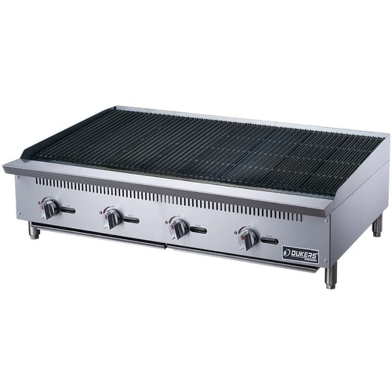 Dukers DCCB48 48" Countertop Radiant Gas Charbroiler