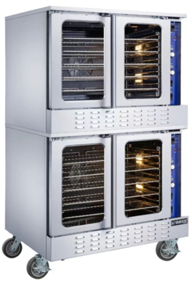 Dukers DCCOG2 Double Convection Oven  With Two Sets Of Three Burners Each
