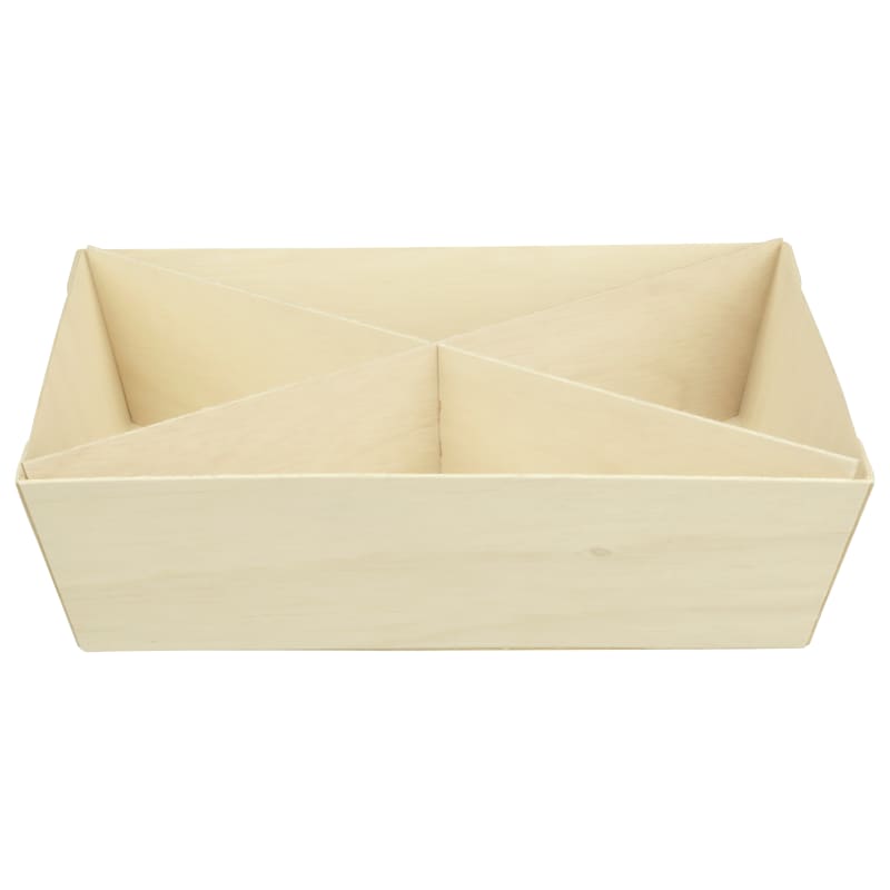 Verterra TG-DE-12DH 12x12 Fixed  Side Tray with Cross Diagonal Partition- 25 pcs