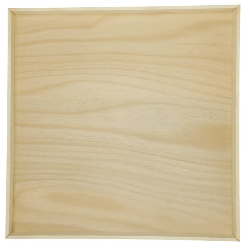 Verterra VT-WUD-18x18 18x18 Solid Square Wood Tray - 10 pcs