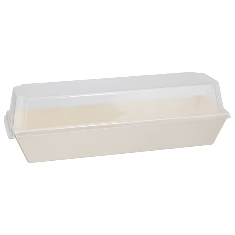 Verterra TG-CT-9.8x3 9.8X3x1.5 Balsa Wood Tray with Clear Cover - 100 pcs