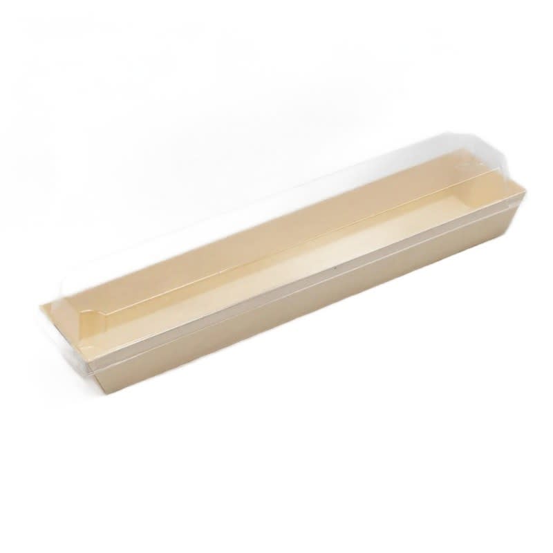 Verterra TG-CT-11.8x2.6 11.8X2.6 Balsa Wood Tray with Clear Cover - 100 pcs