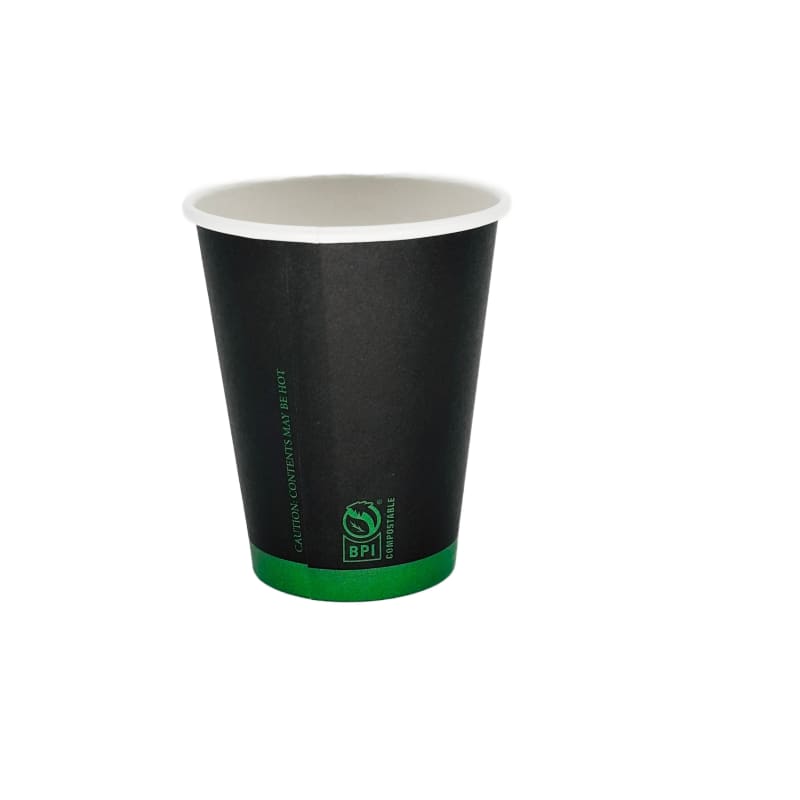 Verterra VT-HTCUP-08B 8 Oz Paper Cup-Black (1000 Count Case) (50 Count Inners)