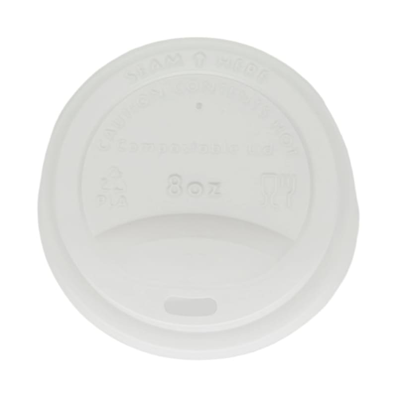 Verterra VT-HTCUP-08-LIDCW 8 Oz White Lid (1000 Count Case) (50 Count Inners)