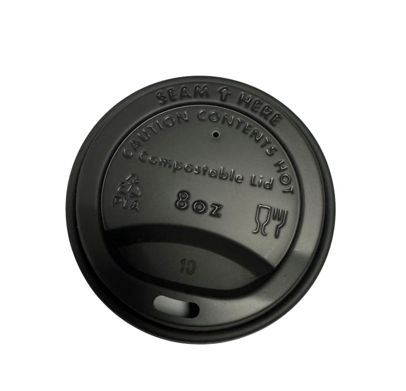 Verterra VT-HTCUP-08-LIDBW 8 Oz Black Lid (1000 Count Case) (50 Count Inners)