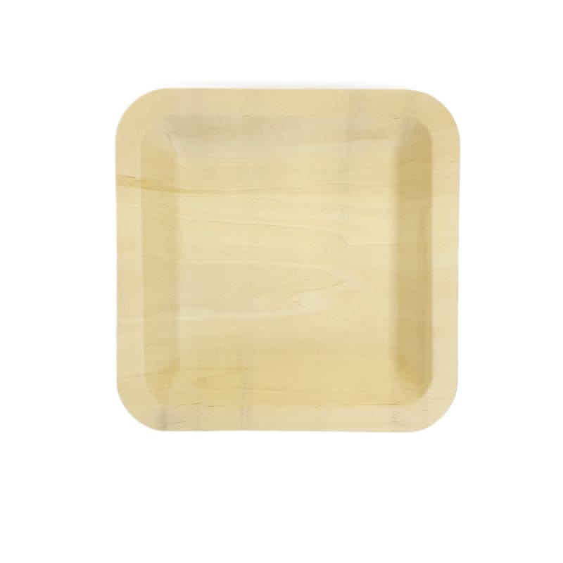 Verterra VT-TW-8X8 8X8 Square Wooden Plate - 300 Pcs