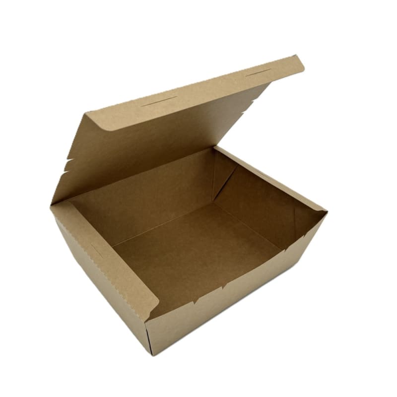 VerTerra VT-PB-9x7x3-1C 1-Compartment PaperBoard Bento Box, 9" x 7" x 3"