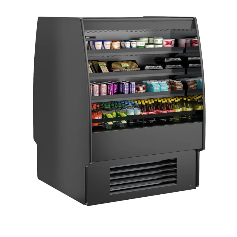 Structural Concepts FSC460R Oasis™ 47" Vertical Open Display Merchandiser, Dual Sided, Black