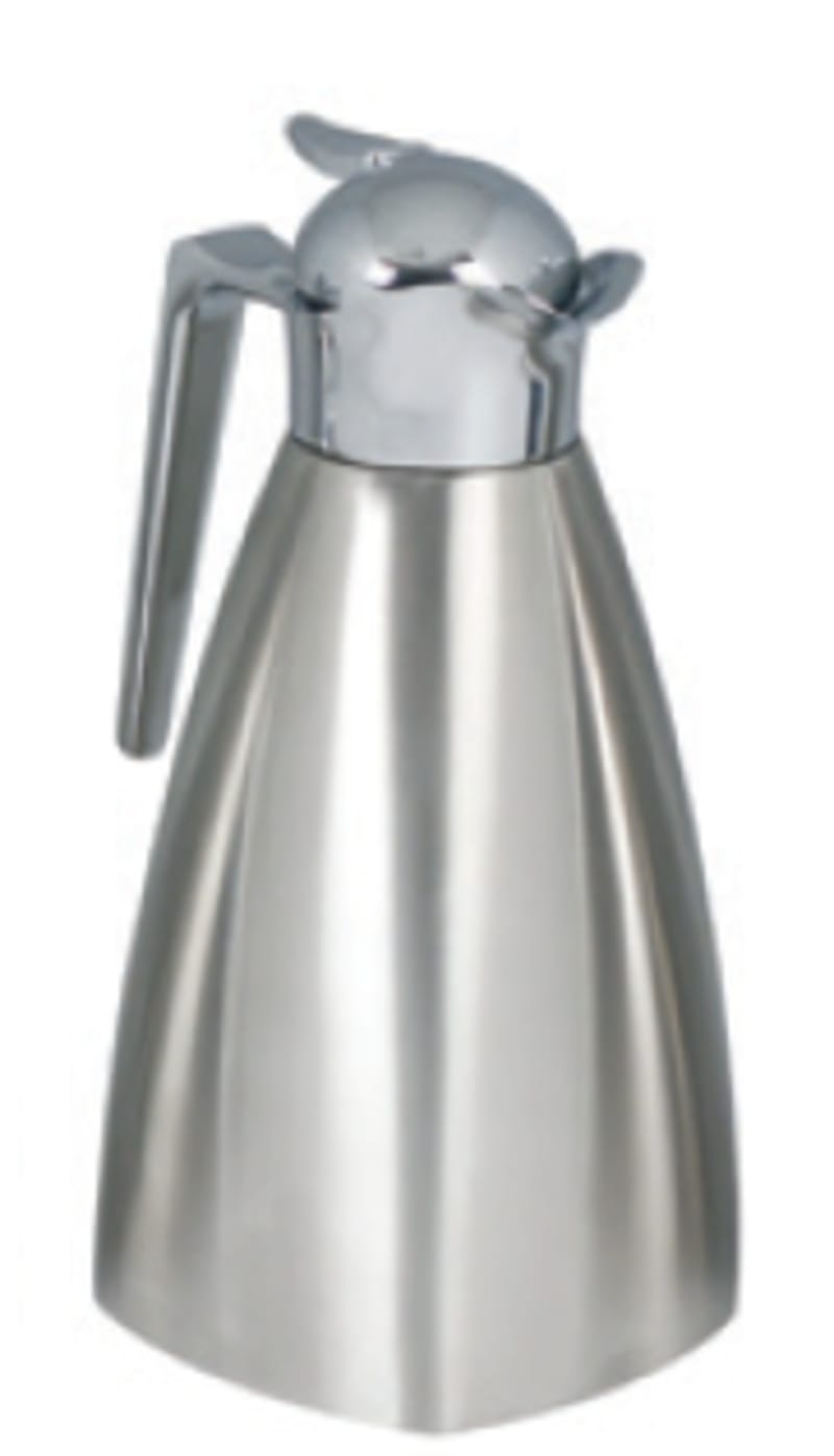 Spring USA 18600-5 Square Beverage Server, Insulated, Stainless Steel Liner, Brushed Finish, 34 oz/1L