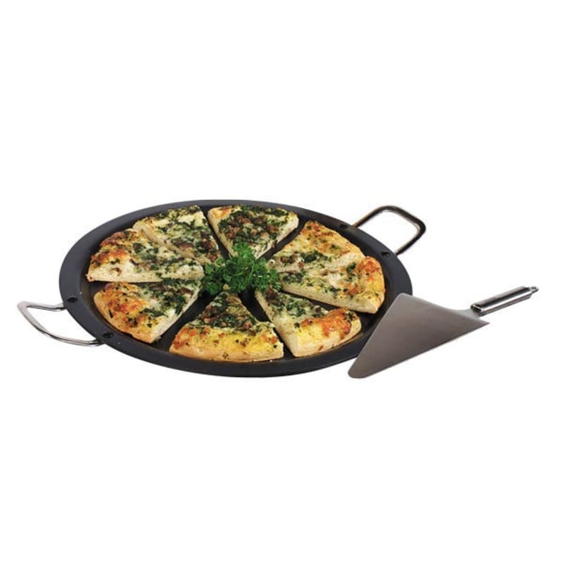 Spring USA 8360-30/42 Motif Cook & Serve Ware, Round, Induction-Ready Tray & Pizza Server, 16.5", Aluminum Body