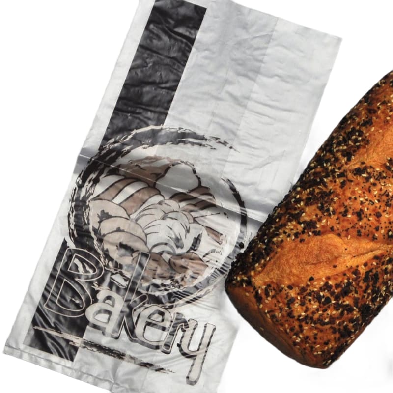 LK Packaging BK6412HI-DP 6" x 4" x 12" 1 mil HDPE Bakery Bag w/ Print, 1000/Case