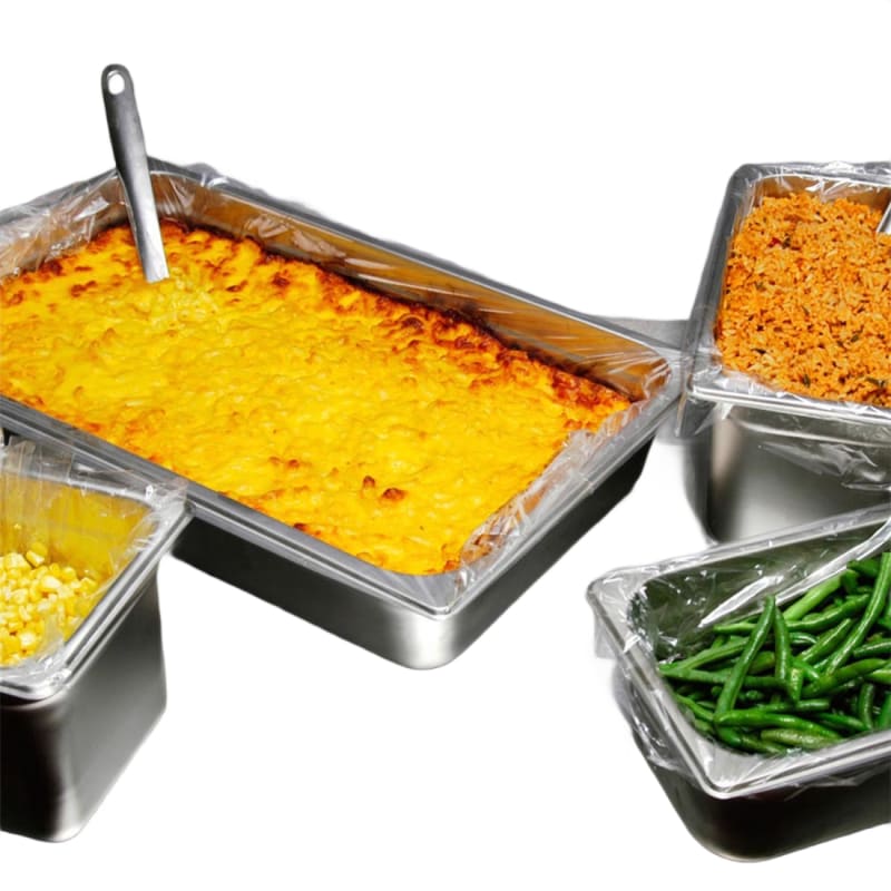 LK Packaging PTL3418 34" x 18" 0.48 mil Value Plus Poly Pan Liner -- Full Pan Deep, 200/Case