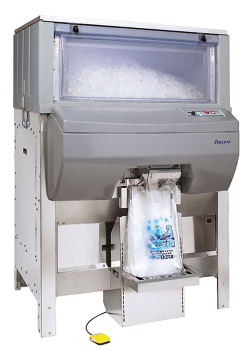 Follett Ice Pro DB1000SA Semi-Automatic Ice Bagging and Dispensing System, 1,000 lbs., 220V/1-Ph