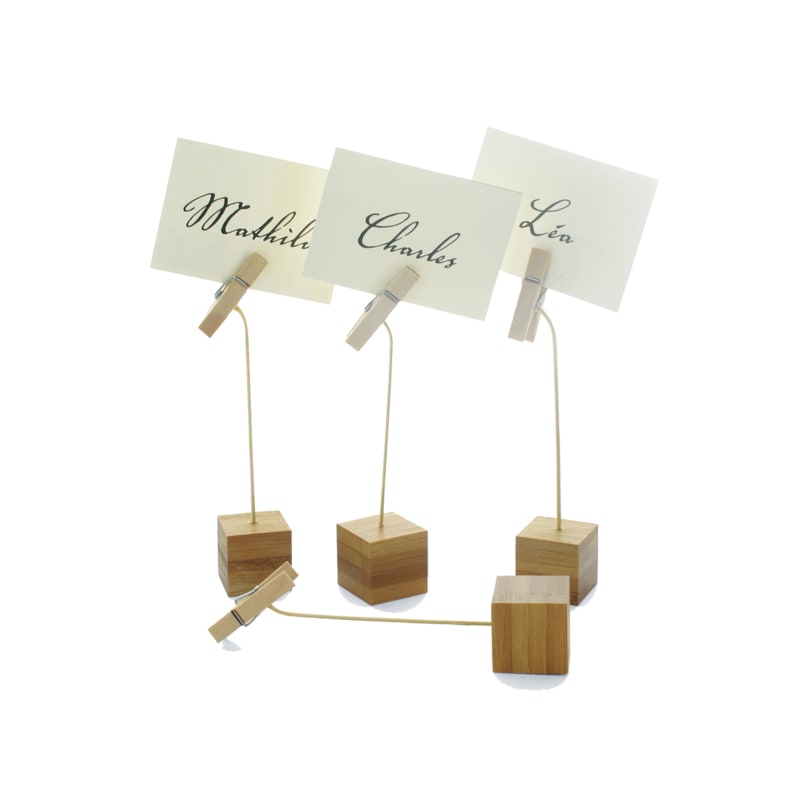 PacknWood 209BBNAK NAK Sign Clip With Bamboo Base