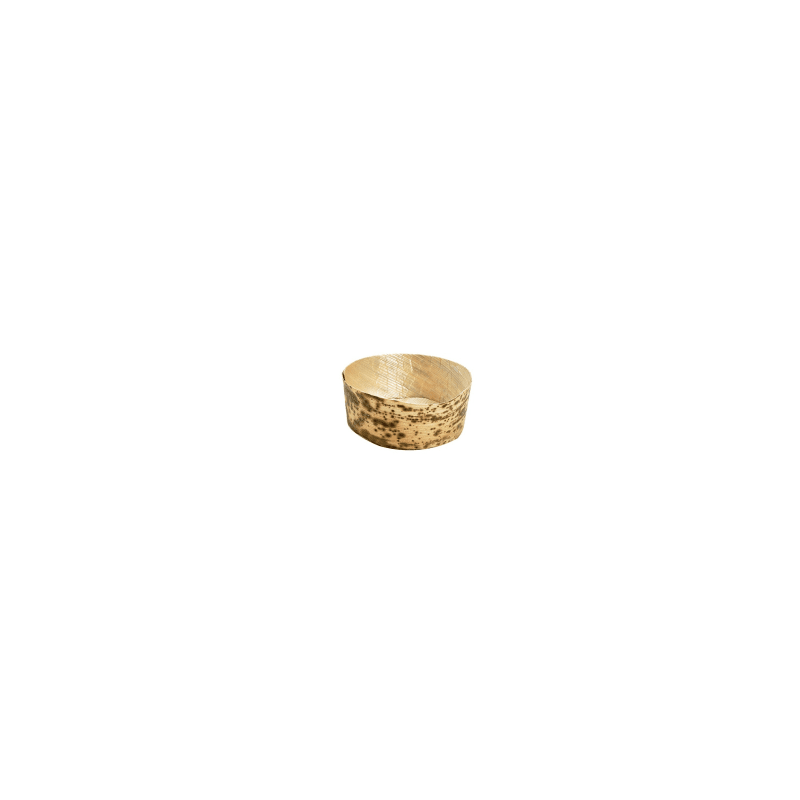 PacknWood 209BBPANR21 Round Mini Bamboo Leaf Basket