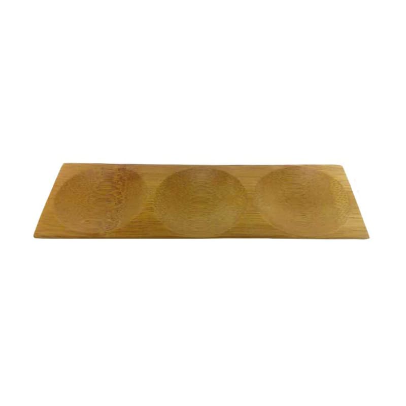 PacknWood 209BBPATONG PATONG Bamboo Three Compartment Dish