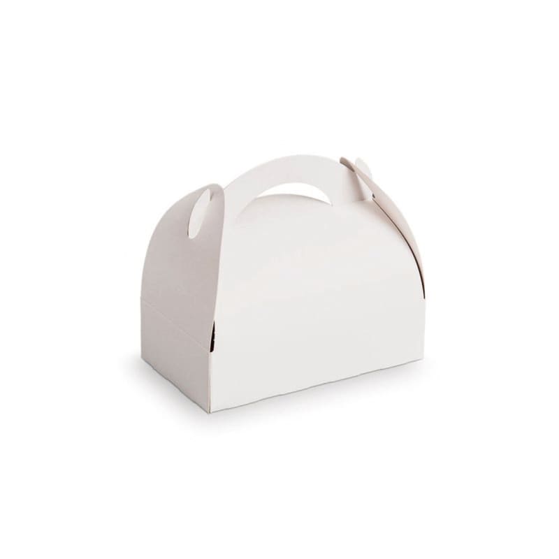 PacknWood 209BPA1010 White Pastry Box With Handles