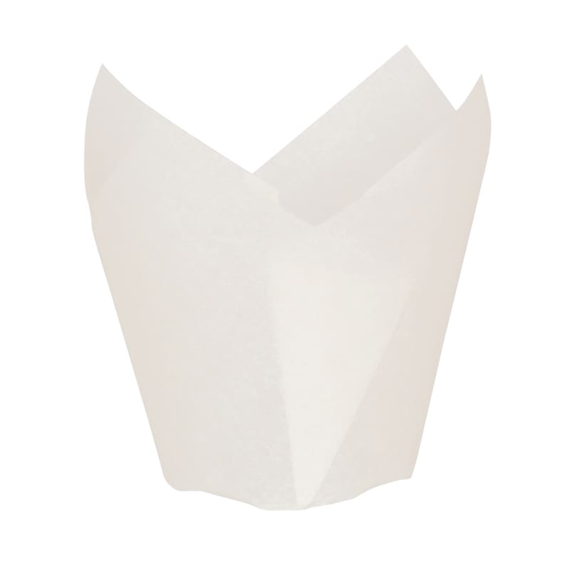 PacknWood 209CPST1B Tulip White Silicone Baking Cup