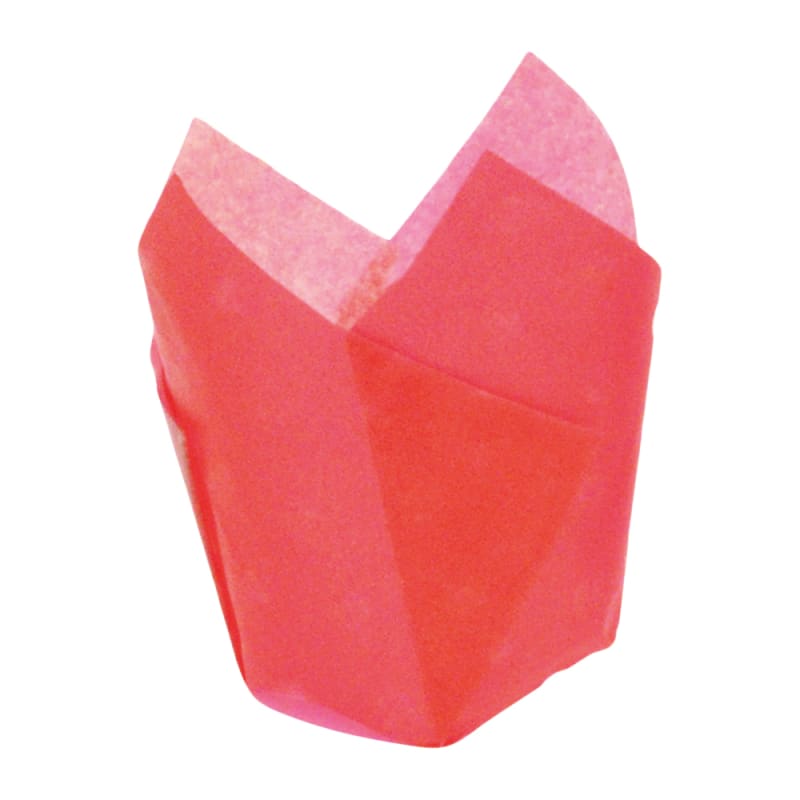 PacknWood 209CPST5R Tulip Red Silicone Baking Cup