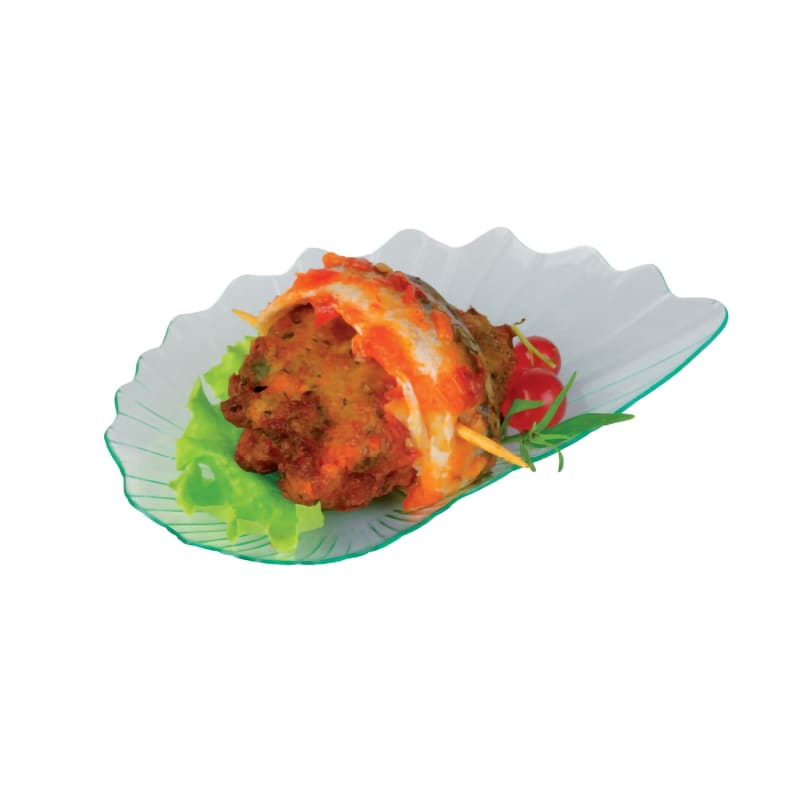 PacknWood 209MBTITOS 209MBTITOS1 - TITOS Clear Green Leaf Shaped Mini Dish