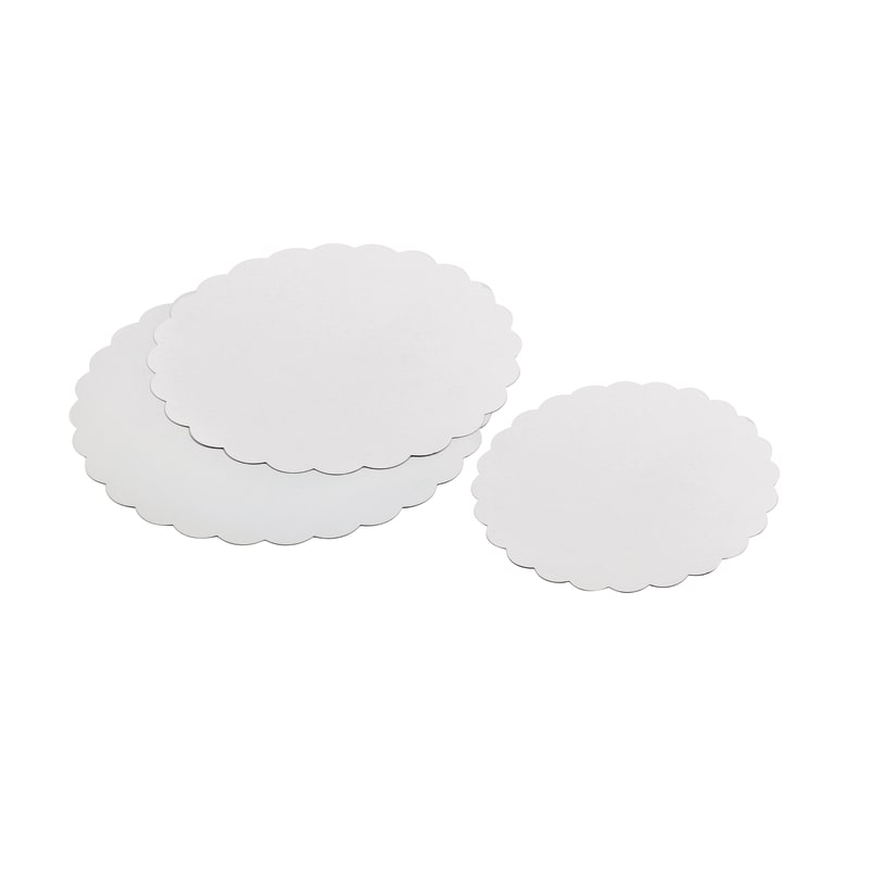 PacknWood 209RF32 White Round Cake Board with Trim