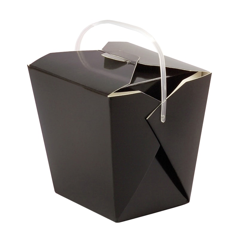 PacknWood 210ASPAIL27N Black Take Out Box with Handle