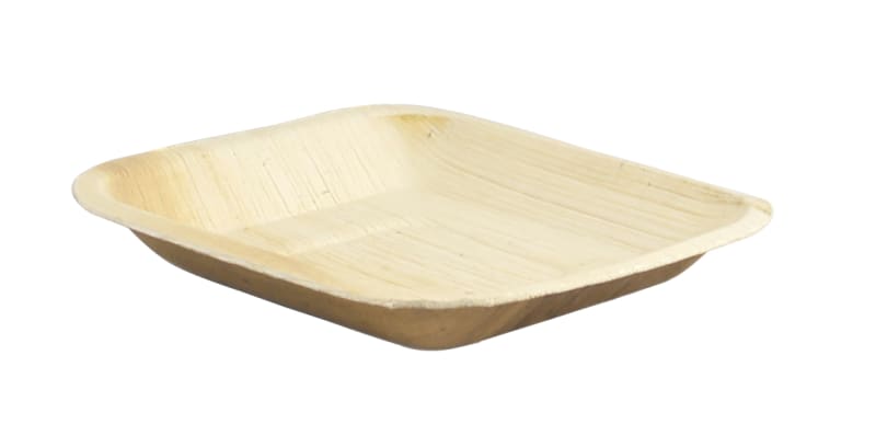 PacknWood 210BBA1717 Square Palm Leaf Plate with Rounded Corners