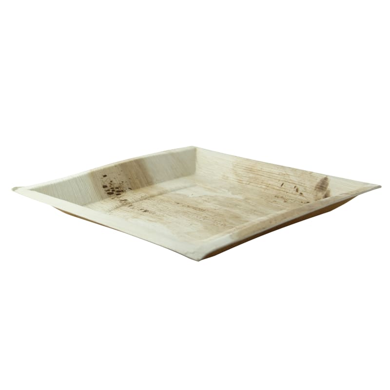 PacknWood 210BBA2424 Square Palm Leaf Dinner Plate