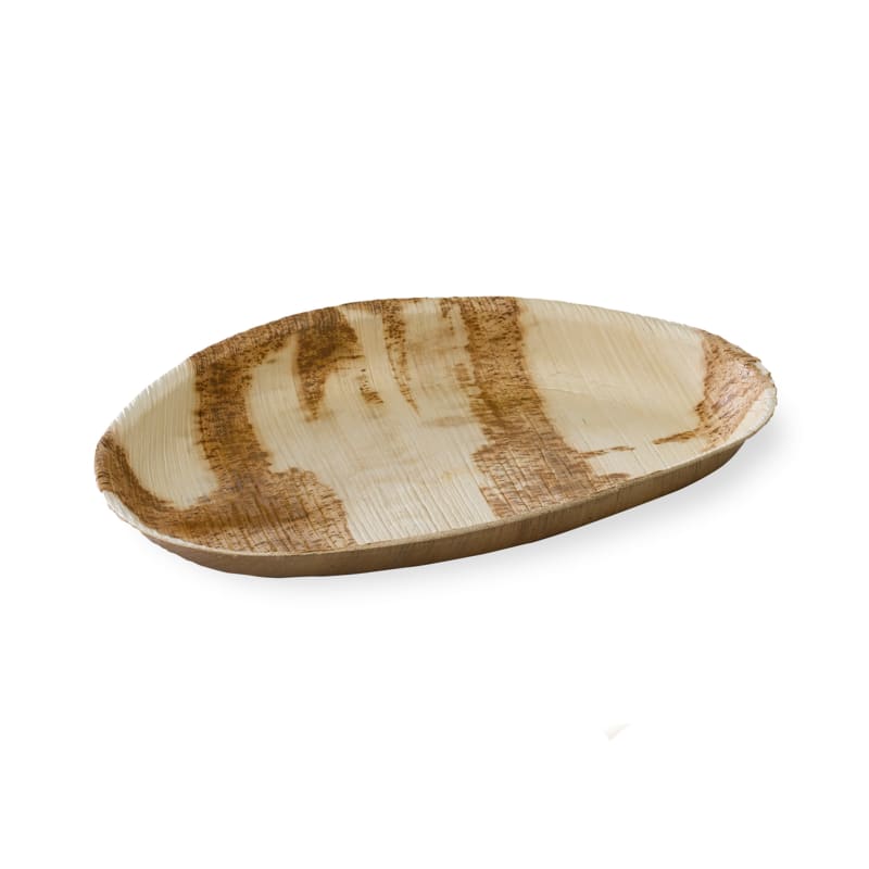 PacknWood 210BBAEG26 Egg Shaped Palm Leaf Plate