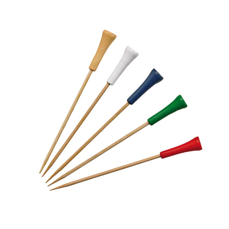 PacknWood 210BBGOLF12 Bamboo Golf Tee Skewers (Assorted Colors)