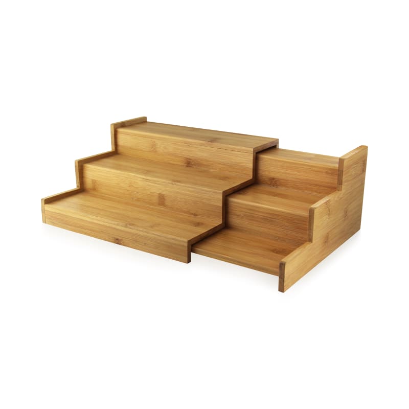 PacknWood 210BSLIDE1 3 Level Sliding Bamboo Tray