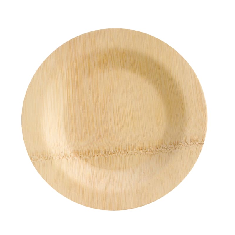 PacknWood 210BVNER7RD Bamboo Veneer Round Plate