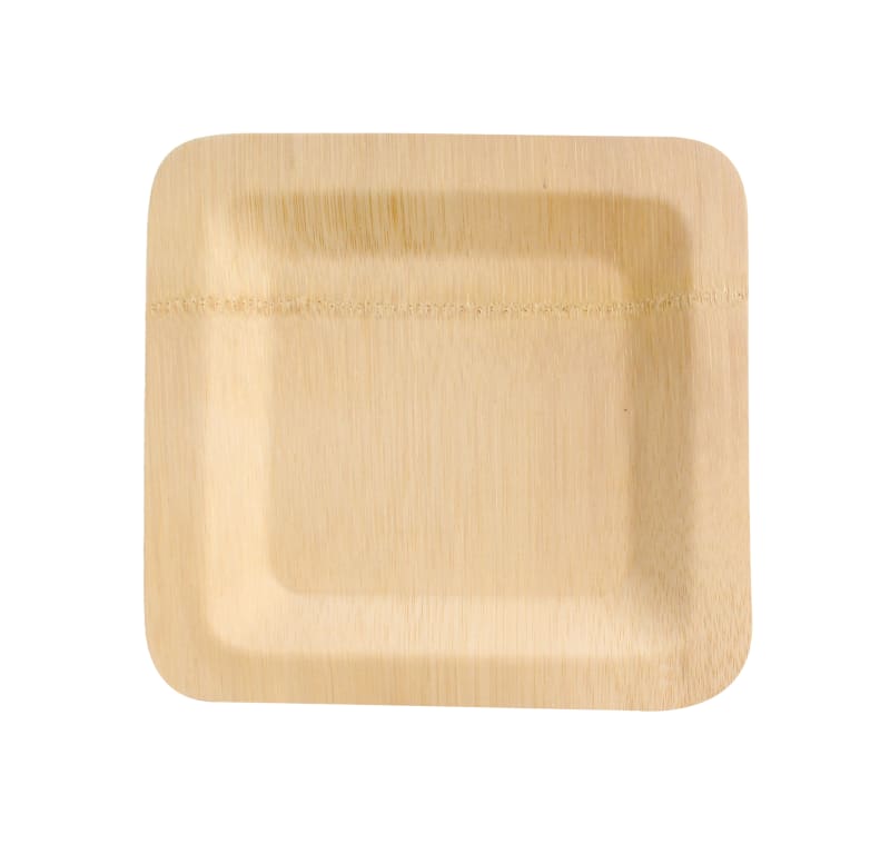 PacknWood 210BVNER7SQ1 Bamboo Veneer Square Plate.