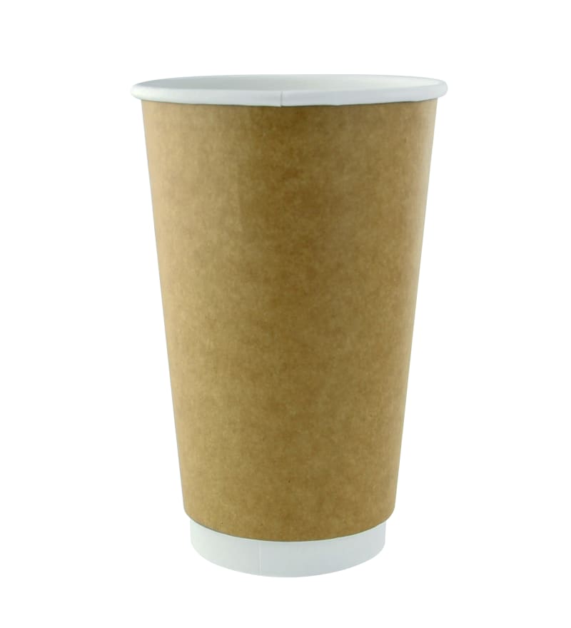 PacknWood 210GCDW20K Double Wall Kraft Compostable Paper Cup