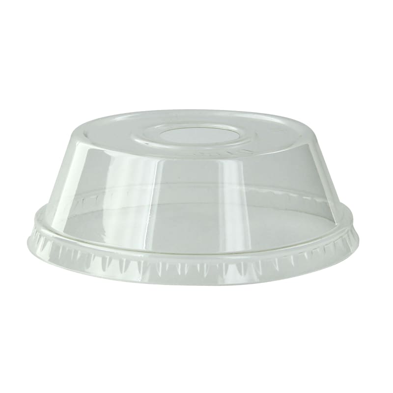 PacknWood 210GKLSMOOD PET Dome Lid with Hole