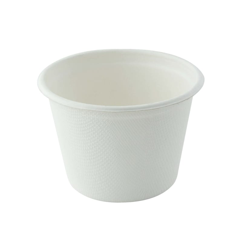 PacknWood 210GPU140F White Mini Sugarcane Cup (No added PFAs)