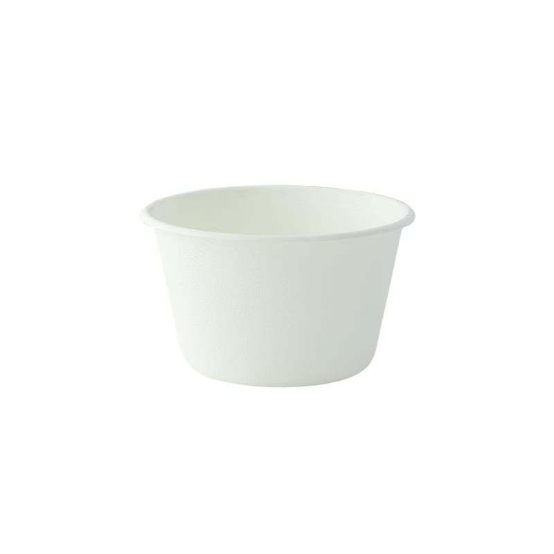 PacknWood 210GPU240F White Sugarcane Takeout Bowl (No added PFAs)
