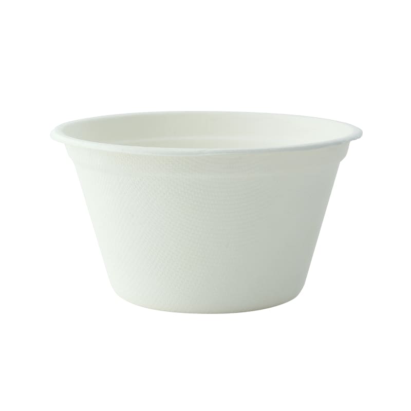 PacknWood 210GPU350F White Sugarcane Takeout Bowl (No added PFAs)