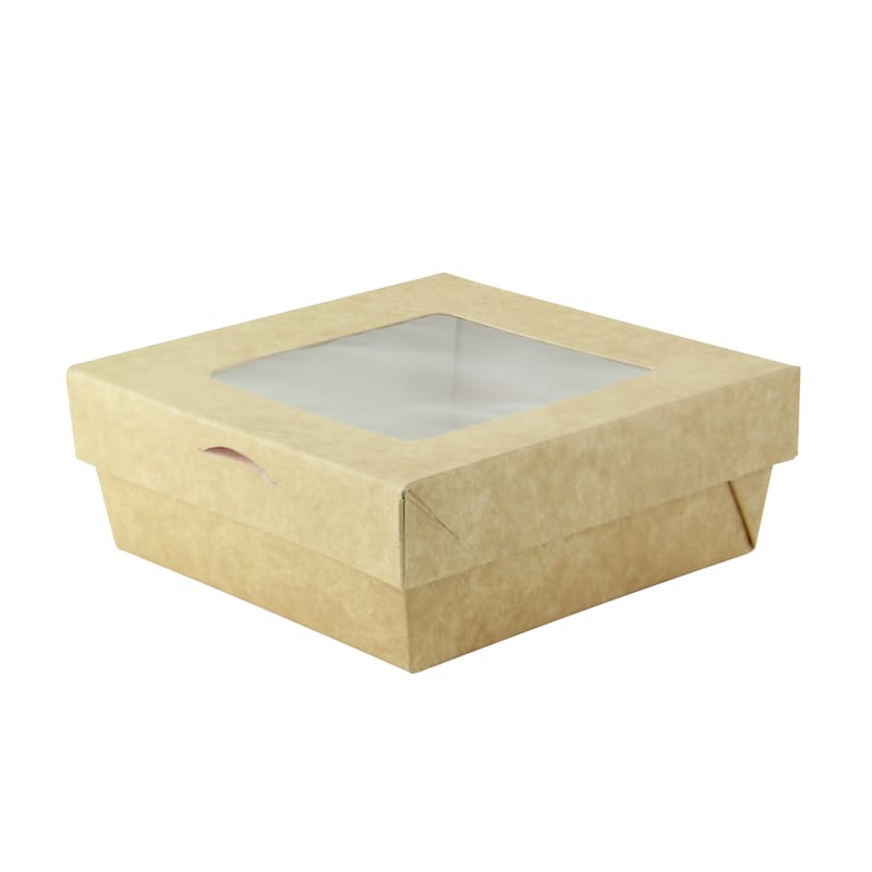 PacknWood 210KRBAK115K Bakeable Kraft Kray Box with PET Lid