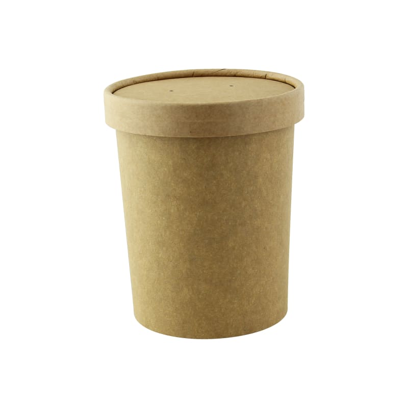 PacknWood 210LSOUP97K Vented Kraft Paper Lid for 210SOUP16 & 210SOUP24 & 210SOUPK17K