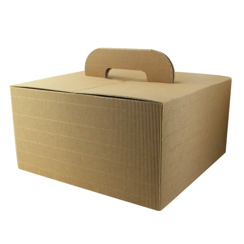 PacknWood 210LUNCHGO3 Kraft Take Out Lunch Box with Handles