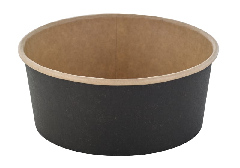 PacknWood 210PC750KN Buckaty Black/ Kraft multi purpose bowl