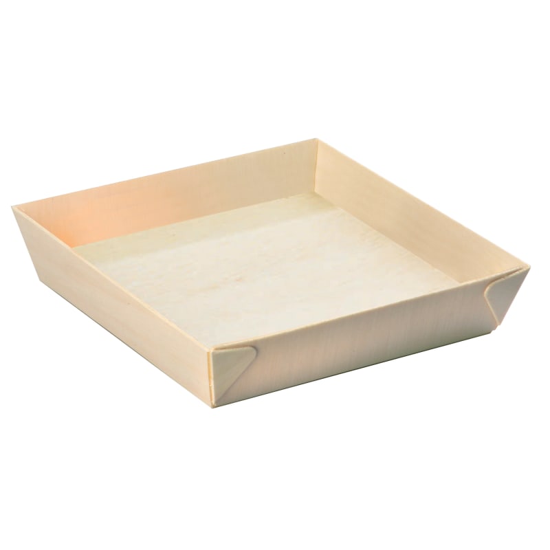 PacknWood 210SAMBQ170 Square "Samurai" Wooden Tray