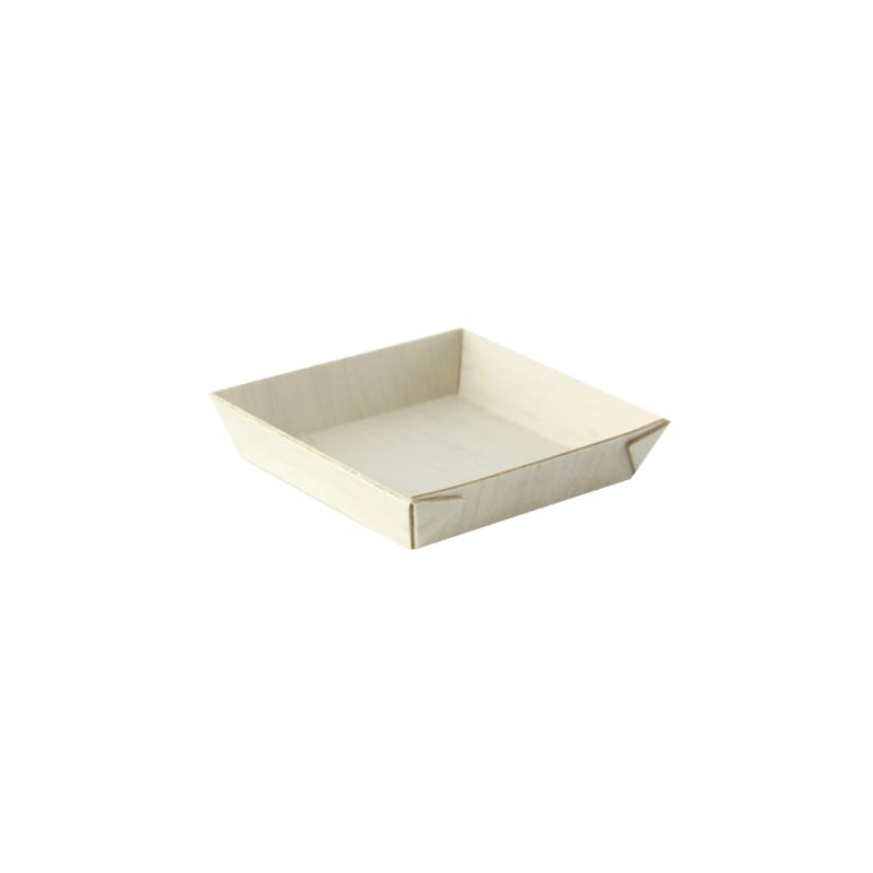 PacknWood 210SAMBQ70 Mini Square "Samurai" Wooden Tray