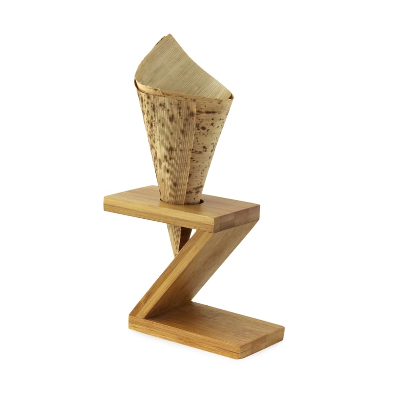 PacknWood 210SBAM1Z Single Bamboo Cone Holder Z Shaped